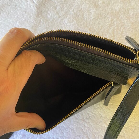 Nordstrom Black Leather Cross Body Purse - Picture 4 of 13